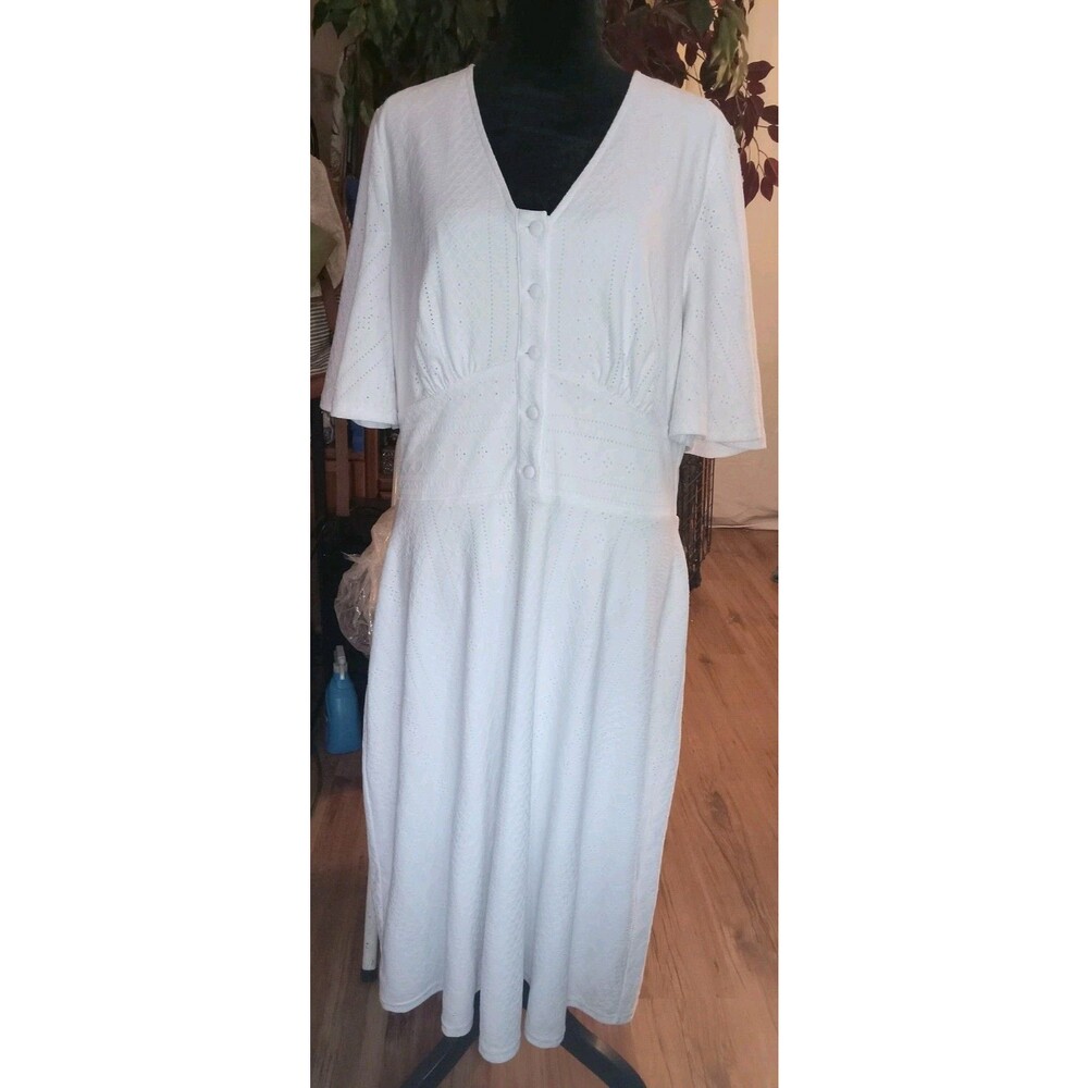 Leota Aaliyah Dress - Solid Bright White - XL